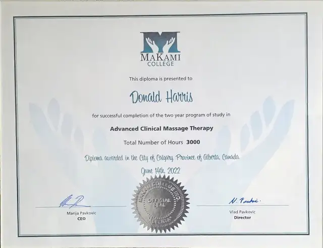 Male  certified massage therapist