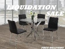DESIGNER ROUND DINING TABLE  4 CHAIRS FULL SET (FREE DELIVERY) - Photo 6