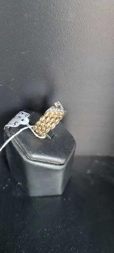 SZ 8 14k Gold Bubble V ring (14061575) - Photo 2