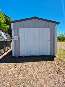 12 x 20 Gable Mini Barn - Charcoal, Grey & Bright White