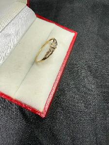 Women's 10K Gold Heart Ring~Size 10 - Photo 2