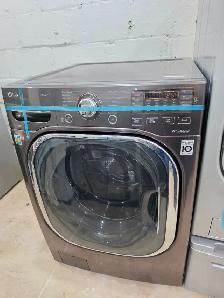LG 27' Black Stainless Steel Front-Load Stackable Washer Machine