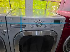 LG Steam 27' Grey Front-Load Stackable Washer Dryer W/ Pedestals - Photo 7