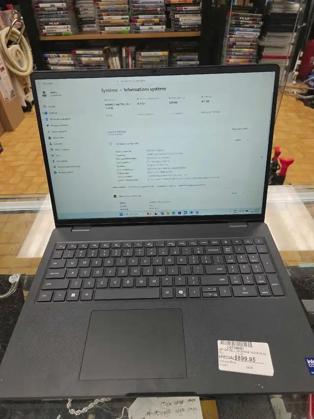 Laptop Dell 16GB RAM 16COEUR