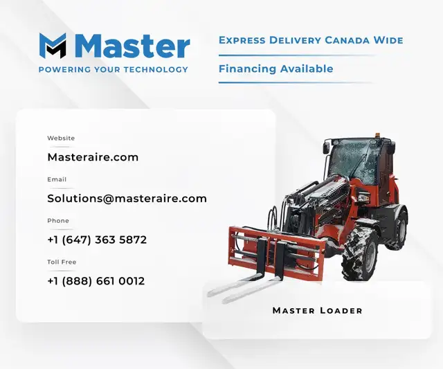 Master Loader with Articulating Boom and Attachments