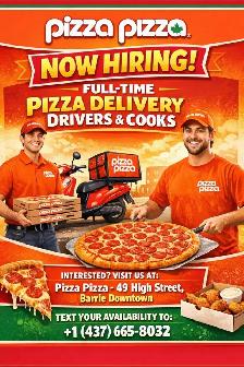 Pizza Cooks and Delivery Drivers