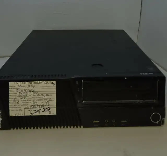 PC Lenovo M93p Intel i5-4590 16Go RAM SSD 120Go   HDD 640Go DVD