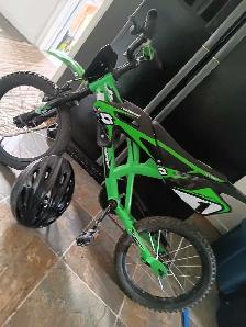 kids dirty bike with helmet