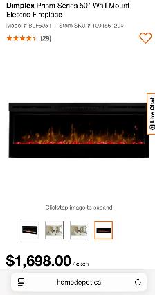 Dimplex Prism 50-in Linear Electric Fireplace