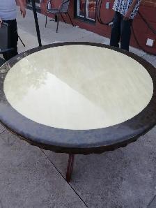 Marble rotating dining table