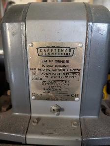 3/4 HP grinder (totally enclosed ball bearing capacitor motor) - Photo 2