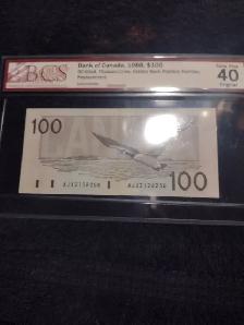 Bank of Canada 1988 $100 Replacement Banknote - Photo 5