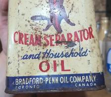 VINTAGE 1940's HI-SPEED CREAM SEPARATOR OIL IMPERIAL QUART CAN - Photo 4