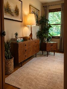 Mid century. TEAK TECK. Chambre à coucher. Commode, crédence, bu