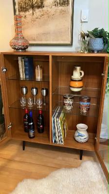 Mid century. TEAK TECK. Buffet, vaisselier, vitrine, étagère dis - Photo 8