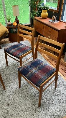 MCM vintage. TECK TEAK. Ensemble salle à manger. Table / 4 chais - Photo 4
