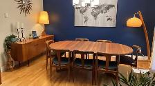 Mid century vintage TEAK TECK meuble. Buffet crédence bar, vitri - Photo 4