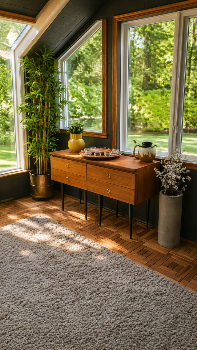 Mid century. TEAK TECK. Plateau tournant / Buffet modulable, tab