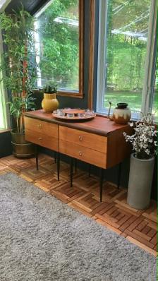 Mid century. TEAK TECK. Plateau tournant / Buffet modulable, tab - Photo 2