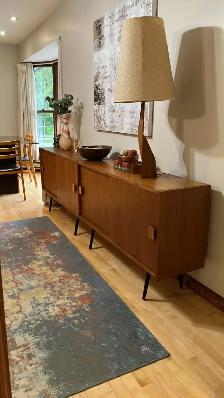 Mid century. Meuble TECK TEAK. Lampe / Crédence, buffet, bar, va - Photo 8