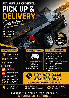 truck AVAILABLE for DELIVERY n PICKUPS!