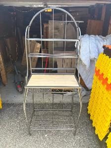 Free delivery used Baker's Rack with Shelves and Wood Top - Photo 2