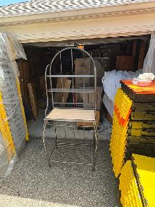 Free delivery used Baker's Rack with Shelves and Wood Top - Photo 3