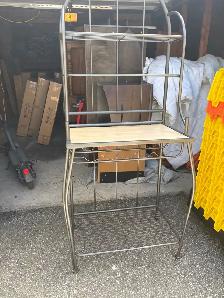 Free delivery used Baker's Rack with Shelves and Wood Top - Photo 4