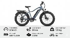 Blutron EB880 Fat Tire E-Bike | 750W Motor, 80km Range