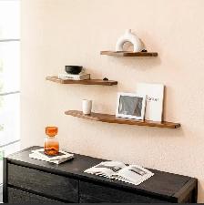 Force Solid Mango Wood Wall Shelf Set