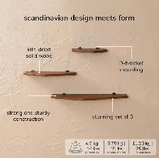 Force Solid Mango Wood Wall Shelf Set - Photo 4