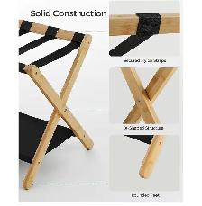 SONGMICS Bamboo Luggage Rack with Lower Storage Shelf - Photo 5