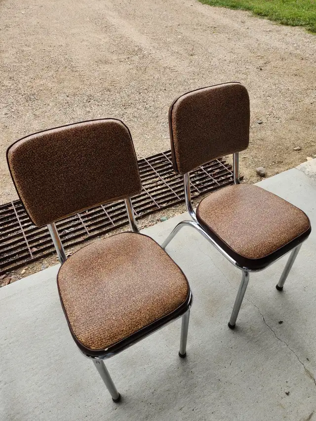 Vintage chrome chairs