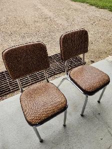 Vintage chrome chairs