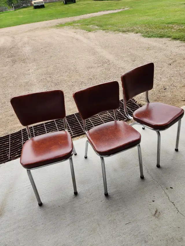 Vintage chrome chairs