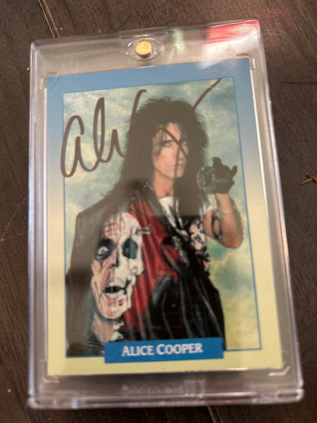 Alice Cooper SIGNED Trading Cards (w/Case)