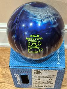 Brunswick Twist Blue Silver Bowling Ball 9 lb. Top 2.5 oz.. Used - Photo 4