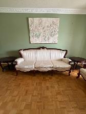 Complete Elegant Vintage French Provincial Living Room Seat Set - Photo 3