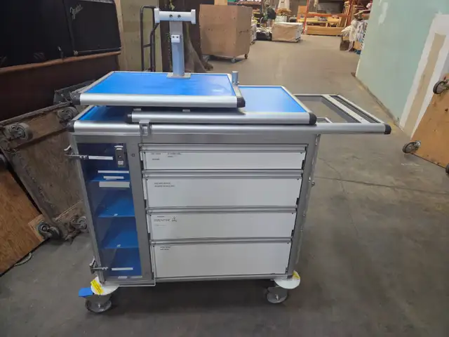 Blue 4 Drawer Utility Cart