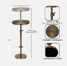 Hansjochen Sunburst Adjustable Accent End Table - Photo 2