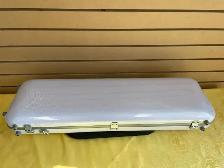 4/4 White Carbon Fiber Violin Case with Hygrometer Side Pocket - Photo 2