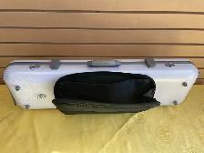 4/4 White Carbon Fiber Violin Case with Hygrometer Side Pocket - Photo 5