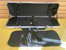 4/4 White Carbon Fiber Violin Case with Hygrometer Side Pocket - Photo 6