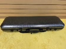 4/4 Grey Carbon Fiber Violin Case with Hygrometer Side Pocket