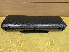 4/4 Grey Carbon Fiber Violin Case with Hygrometer Side Pocket - Photo 2