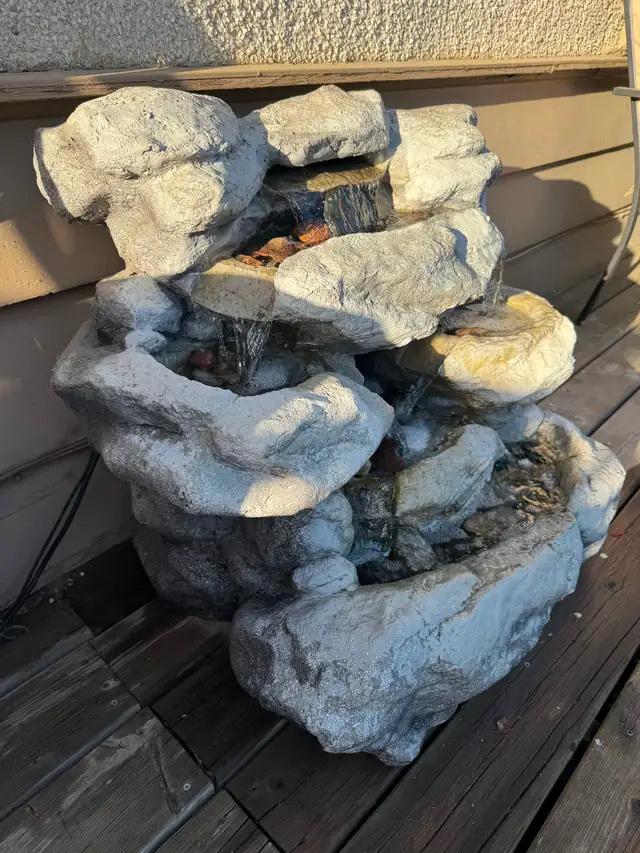 Tiered Rock Garden Fountain