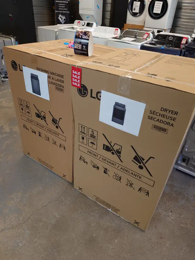 LG '27' Monochrome Grey Top Load Washer & Dryer Set on Sale‼️