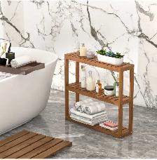 Domax 3-Tier Adjustable Bamboo Wall Shelf - Photo 4