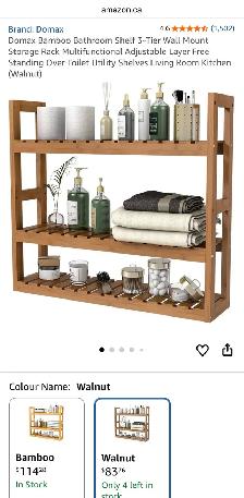Domax 3-Tier Adjustable Bamboo Wall Shelf - Photo 7