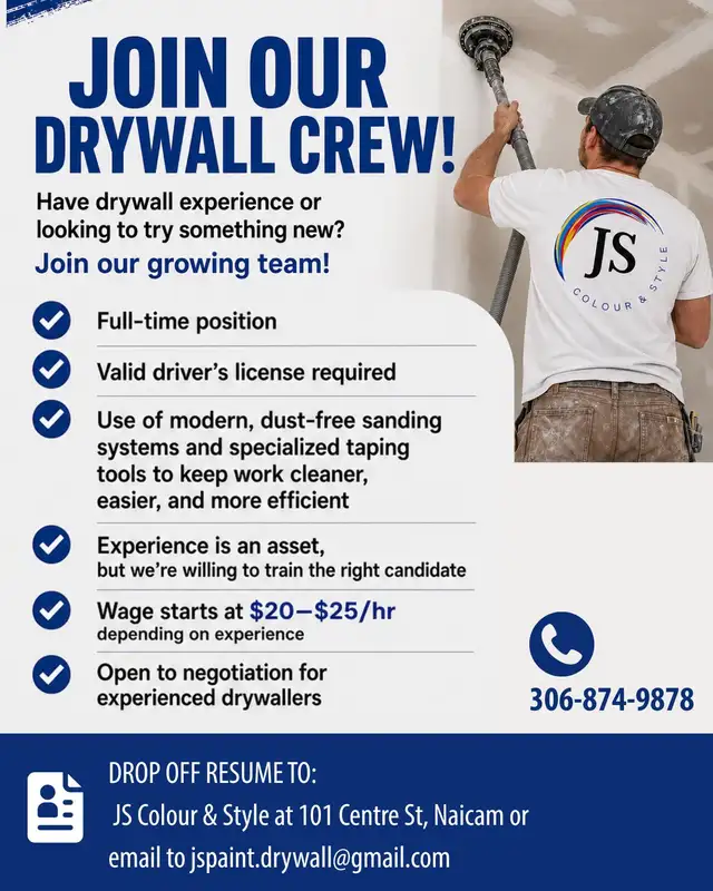 Drywall Help Wanted